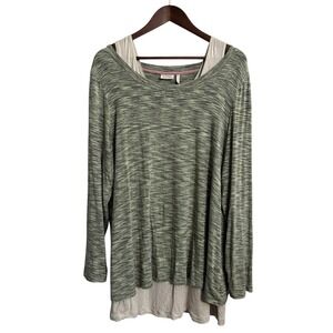 Logo by Lori Goldstein lot of 2 tops womens XL tank tunic lagenlook beach active